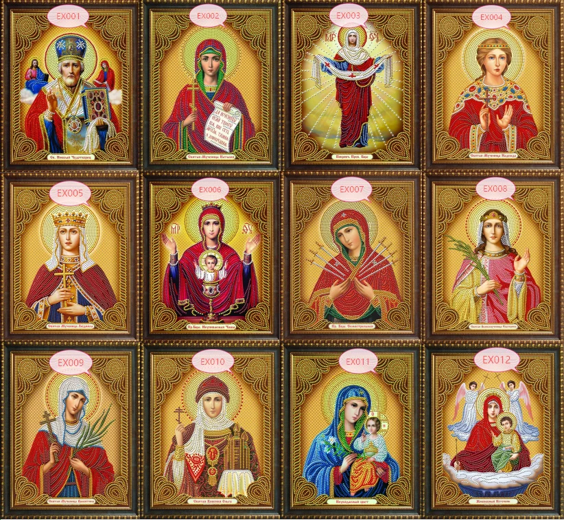 Religion Icon Diamond Paintings Mosaic 5D DIY Embroidery Rhinestone Kits Art Religion Icon of Leader Diamond