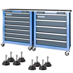 Combination Tool Cabinet,7 Drawer Tool Chest and 5 Drawer Tool Chest for Connected Use,Rolling Tool Chest with 360° Brake Wheels