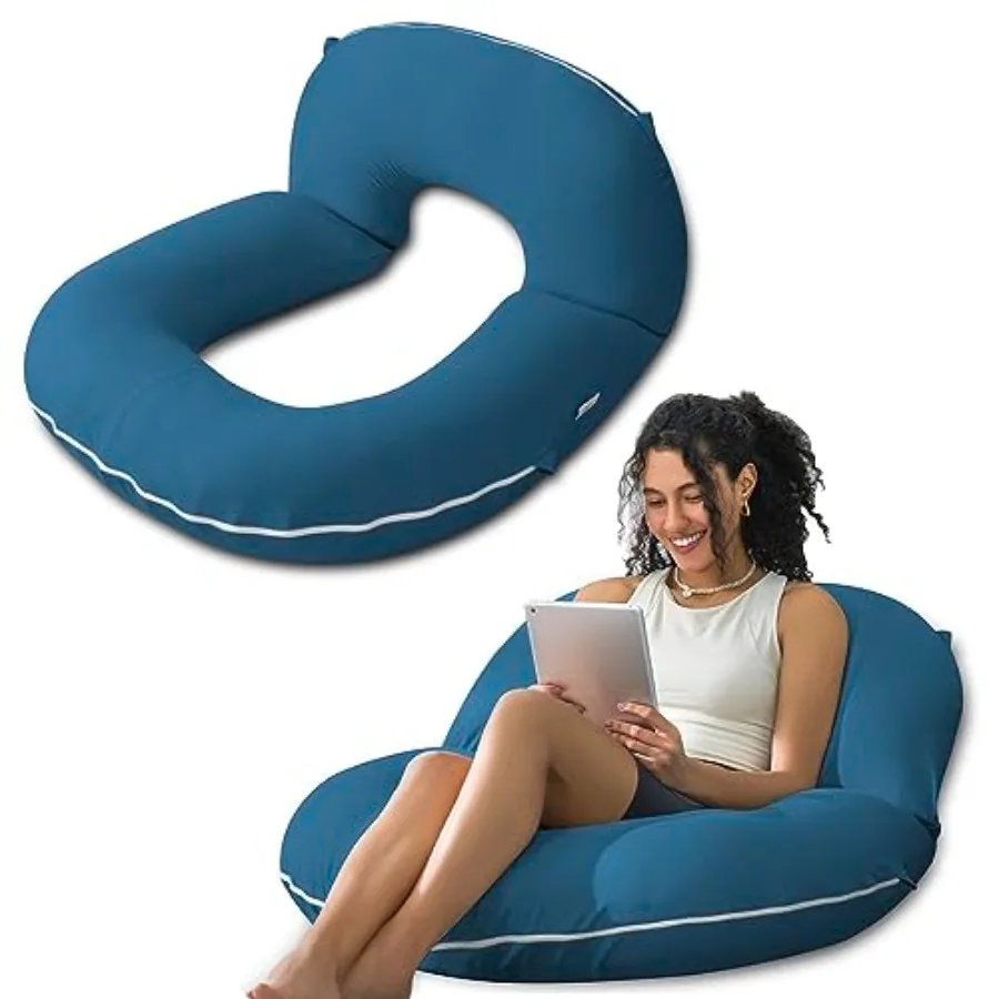 

Reading Pillow, Back Pillow for Sitting in Bed and Couch, Gaming Pillow for Adults, Sit Up Support for Bed, Soft Jersey Cotton