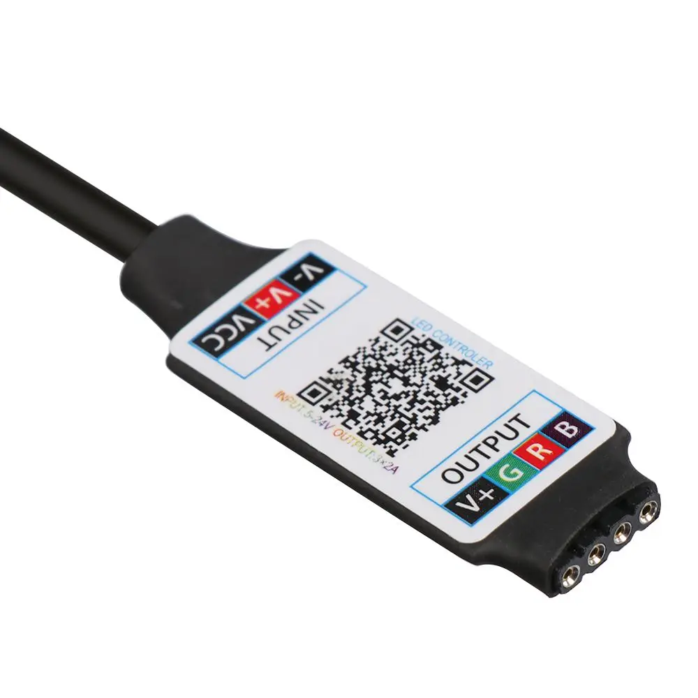 Useful New Smart Female Plug to 4Pin Connector DC 5-24V Bluetooth RGB Controller LED Light Strip Adapter LED Light Strip