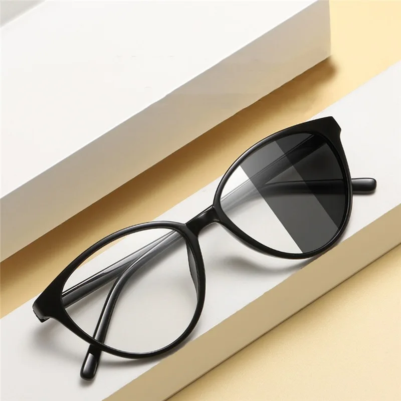 

Фотохромные очки «кошачий глаз» для женщин и мужчин, минималистичные, для повседневного использования, блокирующие синий свет