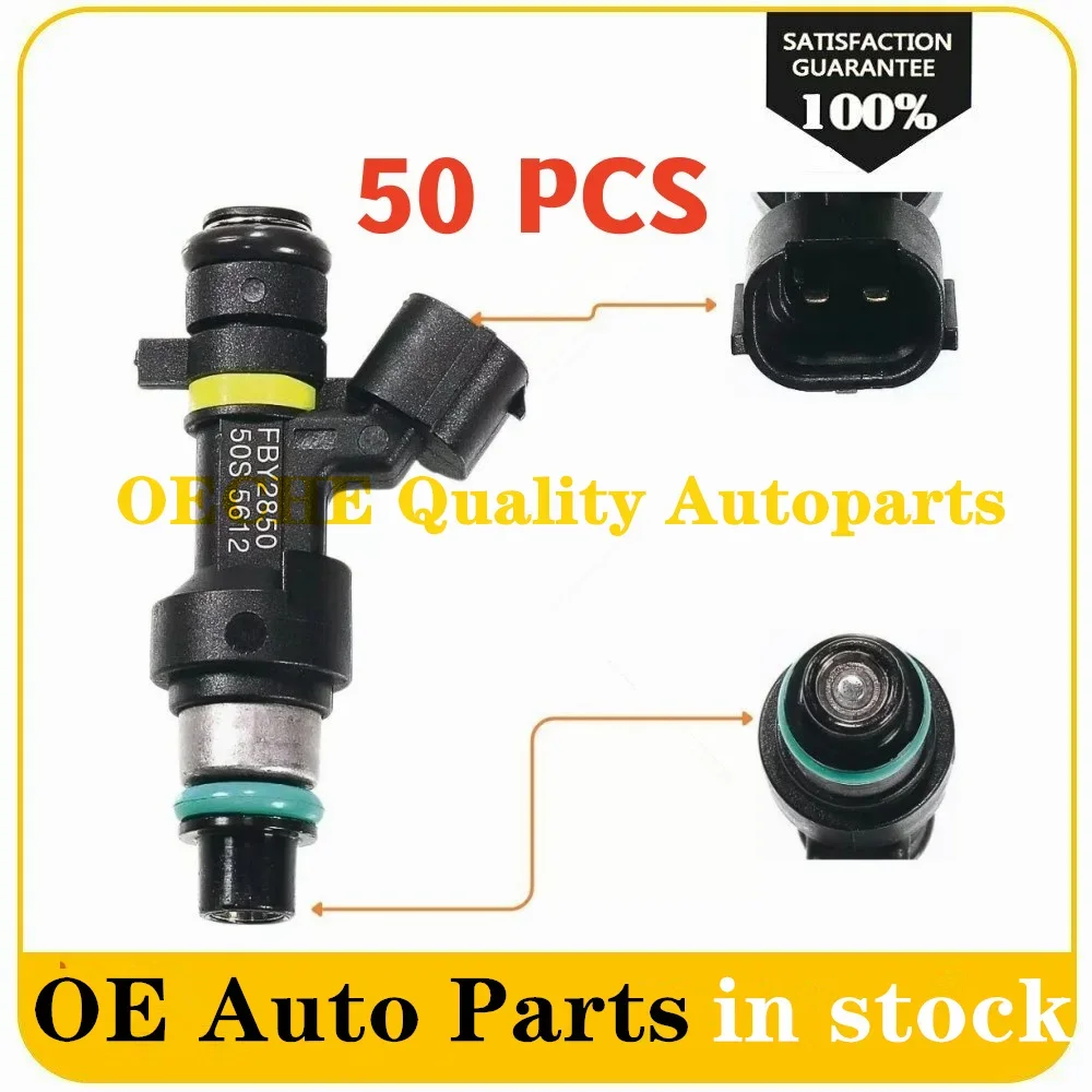 50PCS FBY2850 16600-EN200 New Fuel Injector Nozzle for Nissan NV Sentra 2.0L Cube Versa 1.8L for Sentra Base Sedan 16600EN200