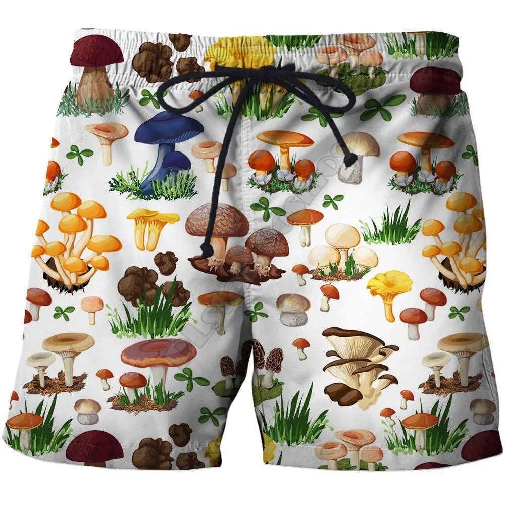 

Уличная одежда y2k пляжные брюки с грибным рисунком и шнурком для мужчин и женщин, спортивные повседневные короткие брюки