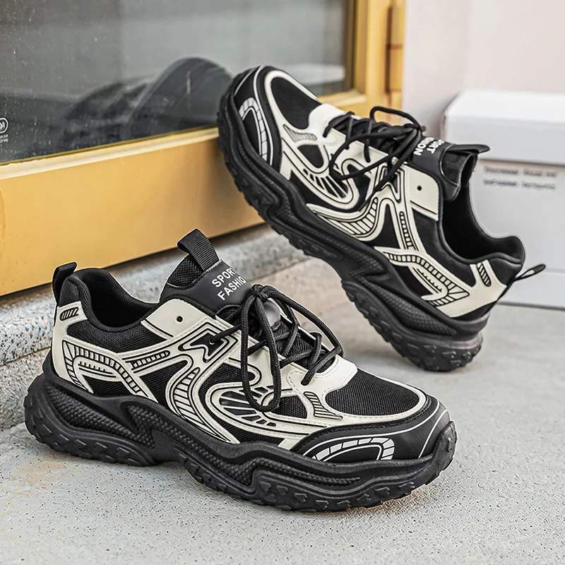 Men Comfort Casual Sneakers Simple Universal Styling Wear Resistant Bottom Elastic Sole Daily Commute Outdoor Footwear