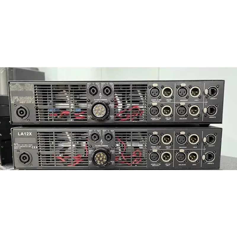 High Power 4*2200w 8Ohm Subwoofer Amplifier Factory Price LA12X 4 Channel Class D Power Amplifier With DSP