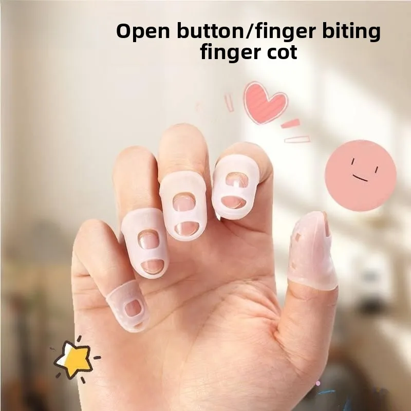 

Anti-Slip Silicone Finger Nail Protector Covers Child Proof Biting Hand Finger Tips Guard Covers for Reading And Daily Use