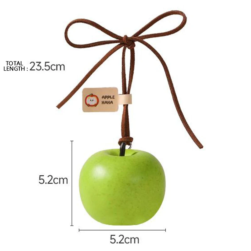 Realistic Green Red Apple Bag Charms Creative Christmas Tree Ornament Personalized Niche Car Decoration Fashion Keychain Pendant