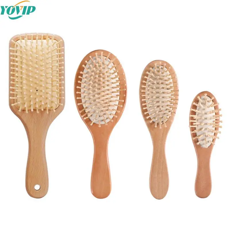 

Wood Comb Professional Healthy Paddle Cushion Hair Loss Massage Brush Hairbrush Comb Scalp Hair Care Healthy Bamboo Comb