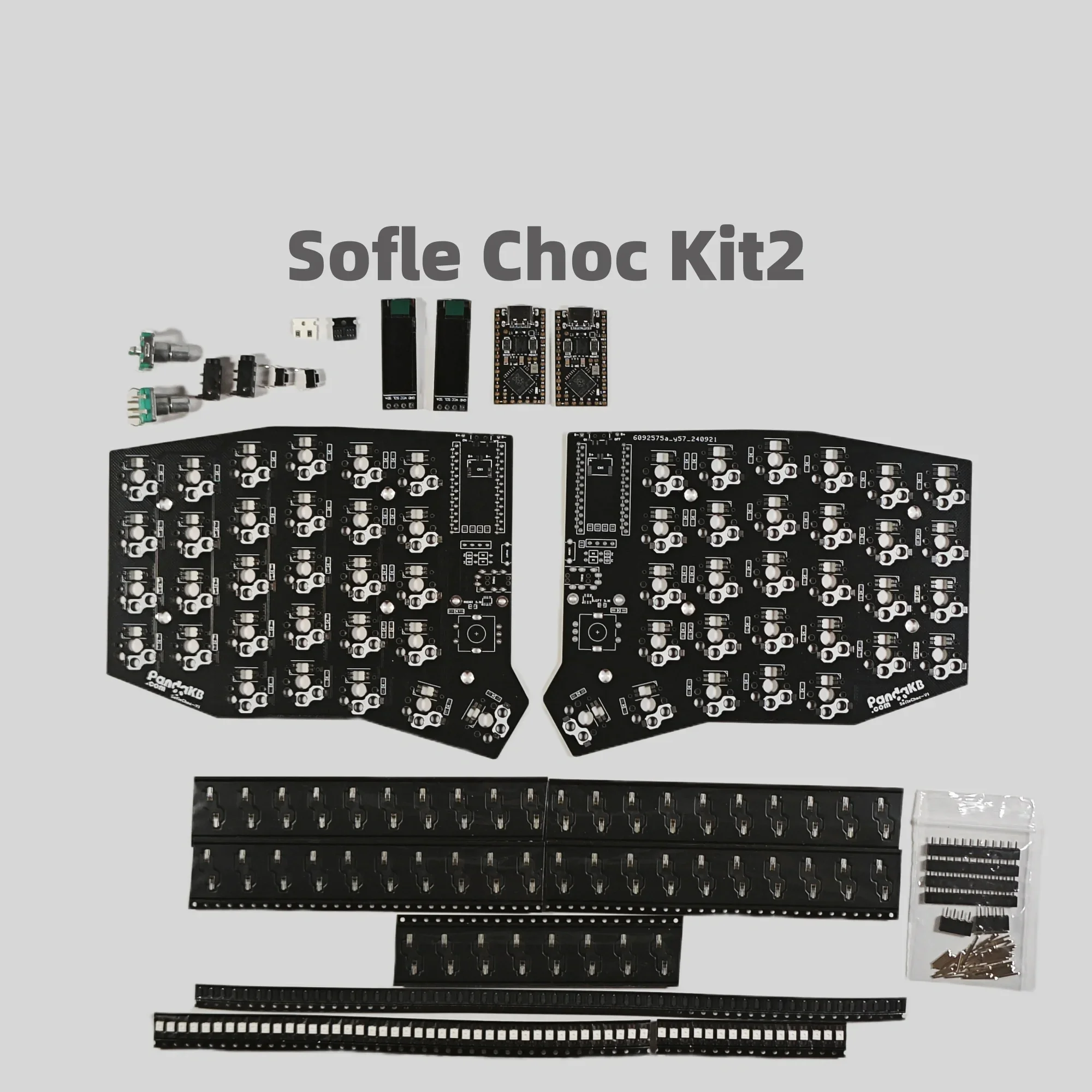 Sofle RGB Choc PCB Low Profile Split Keyboard Kit Custom Wired/Wireless Choc Kailh Switch Horn Keyboard Kit Gamer Accessories