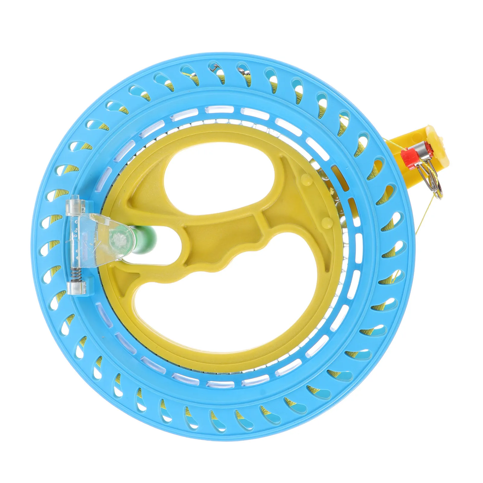 

Plastic Blue Hand Grip Kite Reel Sturdy High Resistance Bearing Reel Smooth Guide Kite String Winder Flying Kites Supplies