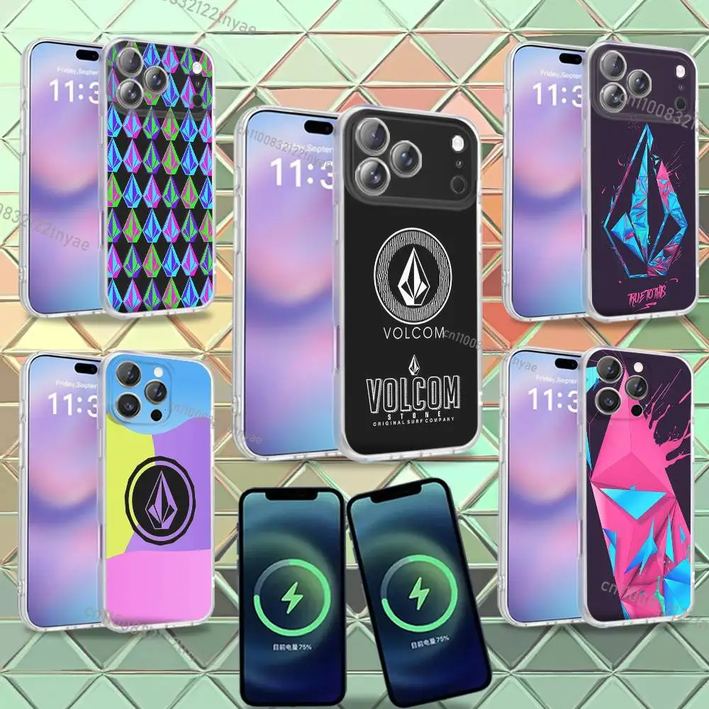 

Luxury V-Volcom skateboard Phone Case For iPhone 16,14,11,17,13Pro,15Plus,12Air,Max,E,Mini Frosted for MagSafe Magnetic Wireless