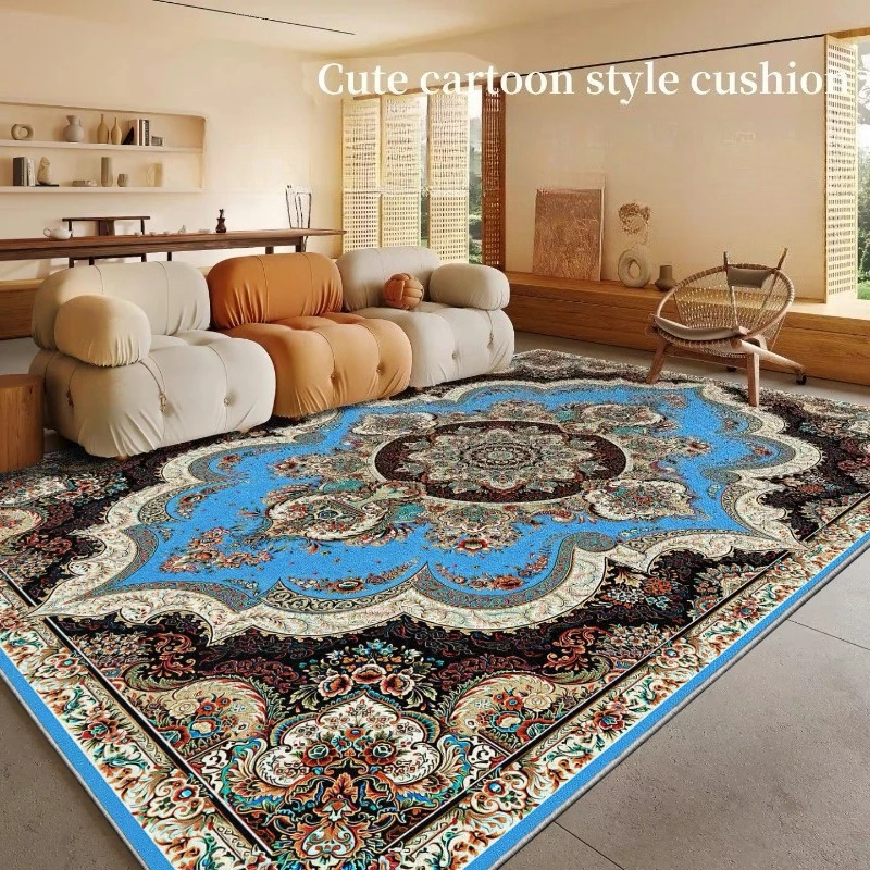200x300cm Persian Retro Carpet for Living Room Decor Home Bedroom Large Area Non-slip Rugs American Cloakroom Dirt-resistant Rug