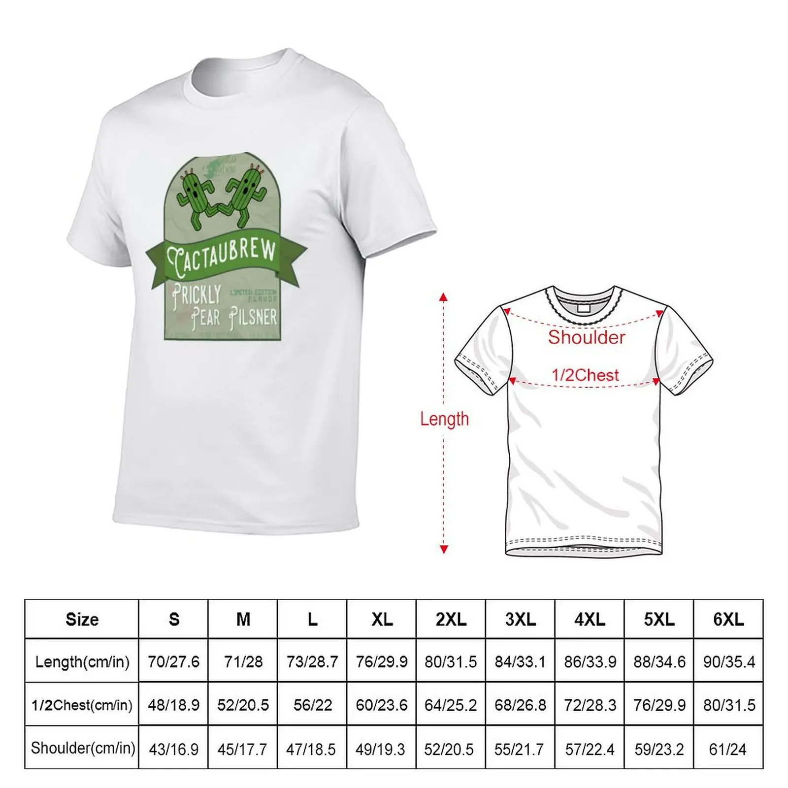 Cactaubrew - Prickly Pear Pilsner T-Shirt hippie clothes rapper graphic tees Men's t-shirt