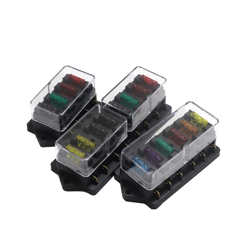 【1PCS】Car modification multi-seat 4P6P8P10P12P compatible with medium-sized fuse clips fuse holder box