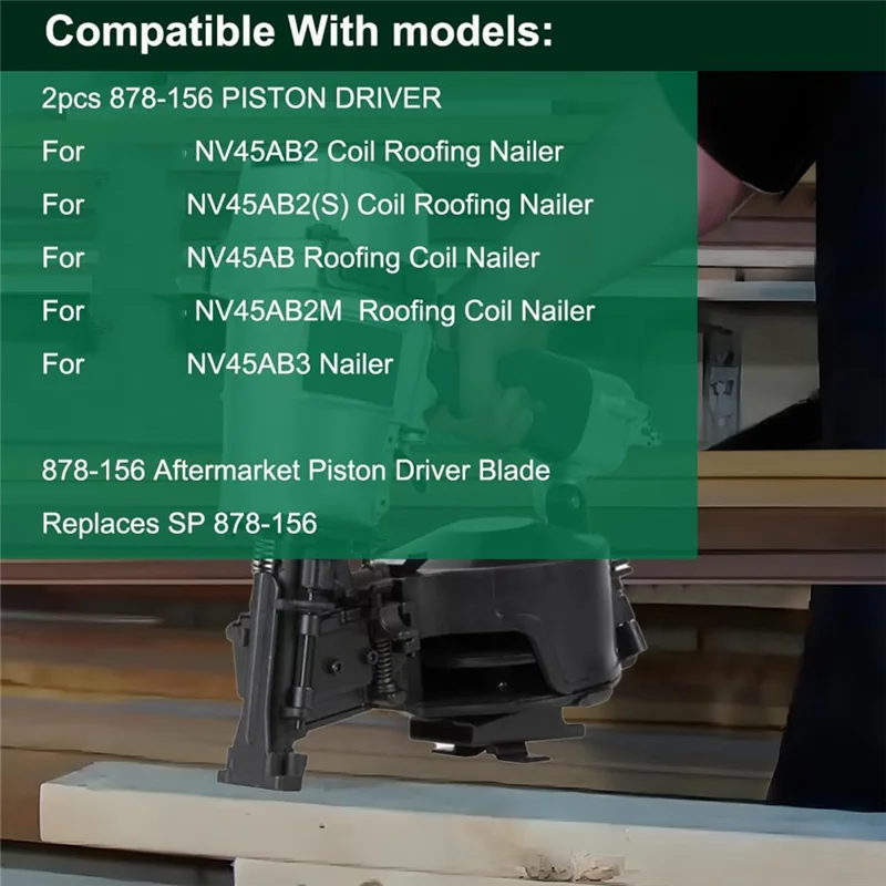 AAAC-878-156 Gruppo driver pistone aftermarket per Hitachi-NV45AB, NV45AB2, NV45AB2M, NV45AB2(S), confezione da 2