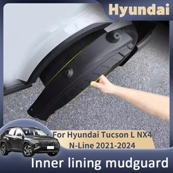 For Hyundai Tucson L NX4 N Line 2021 2024 Rear wheel lining mudguard Fender No punching required Stain scratch resistant