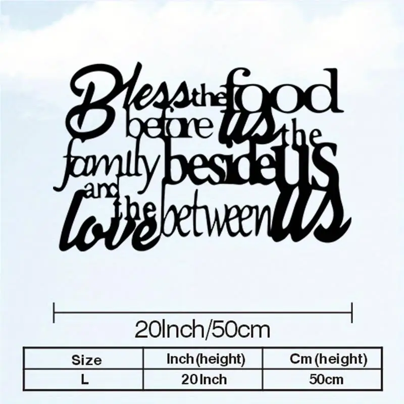 CIFBUY Metal Wall Art Family Love Sign Rustic Iron Decor Bold Script Lettering For Living Room Dining Area Home Wall Decoration