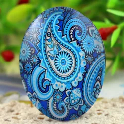 New Fashion  2pcs 30x40mm Fashion Flower Handmade Photo Glass Cabochons