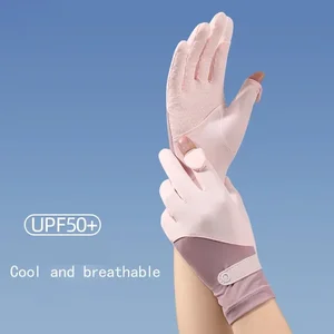 Uv Protective Gloves For Women Driving Non-Slip Cycling Electric Bike Summer Ice Silk Outdoor Hiking