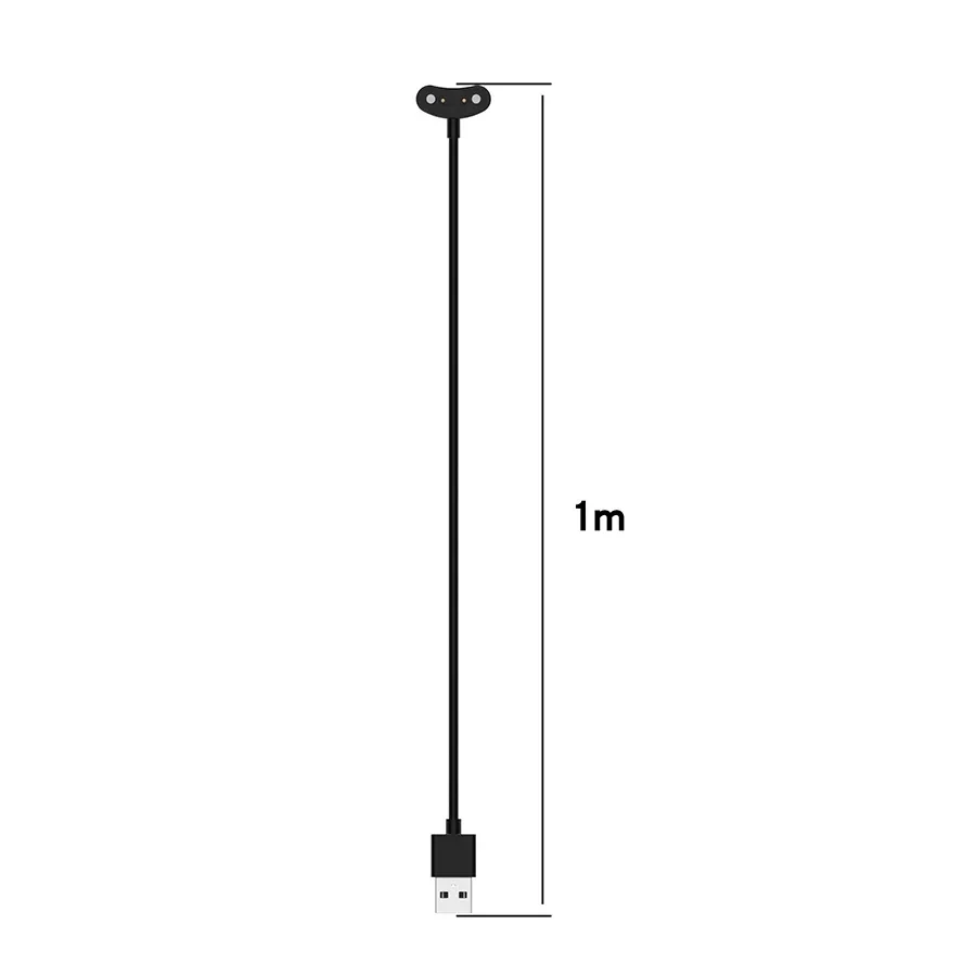 Kabel pengisi daya magnetik 2PIN 100CM, untuk Ticwatch Pro 5 kabel pengisi daya jam tangan pintar untuk Ticwatch Pro3 X kabel pengisi daya