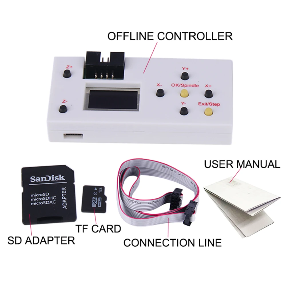 TopDirect CNC Offline Controller 3 Axis GRBL Offline Control Board for 1610 2418 3018 3018 Pro Free Shipping cnc Tools