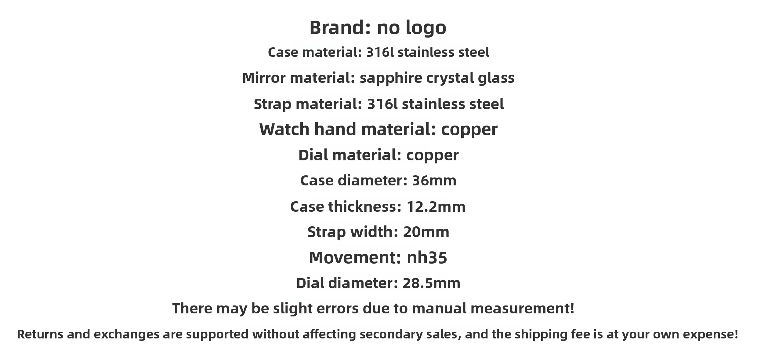 تعديل نموذج دائم 316L حافظة من الفولاذ المقاوم للصدأ لساعة حركة NH35 مع زجاج الياقوت الأدبي المضيء