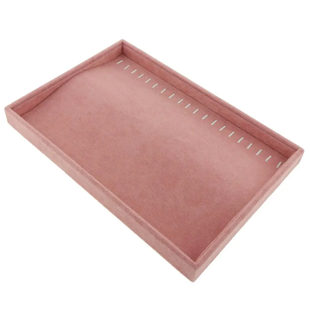 Durable Velvet Jewelry Tray Accessory Organizer Case Ring Showcase Plate for Jewelry Storage Packing