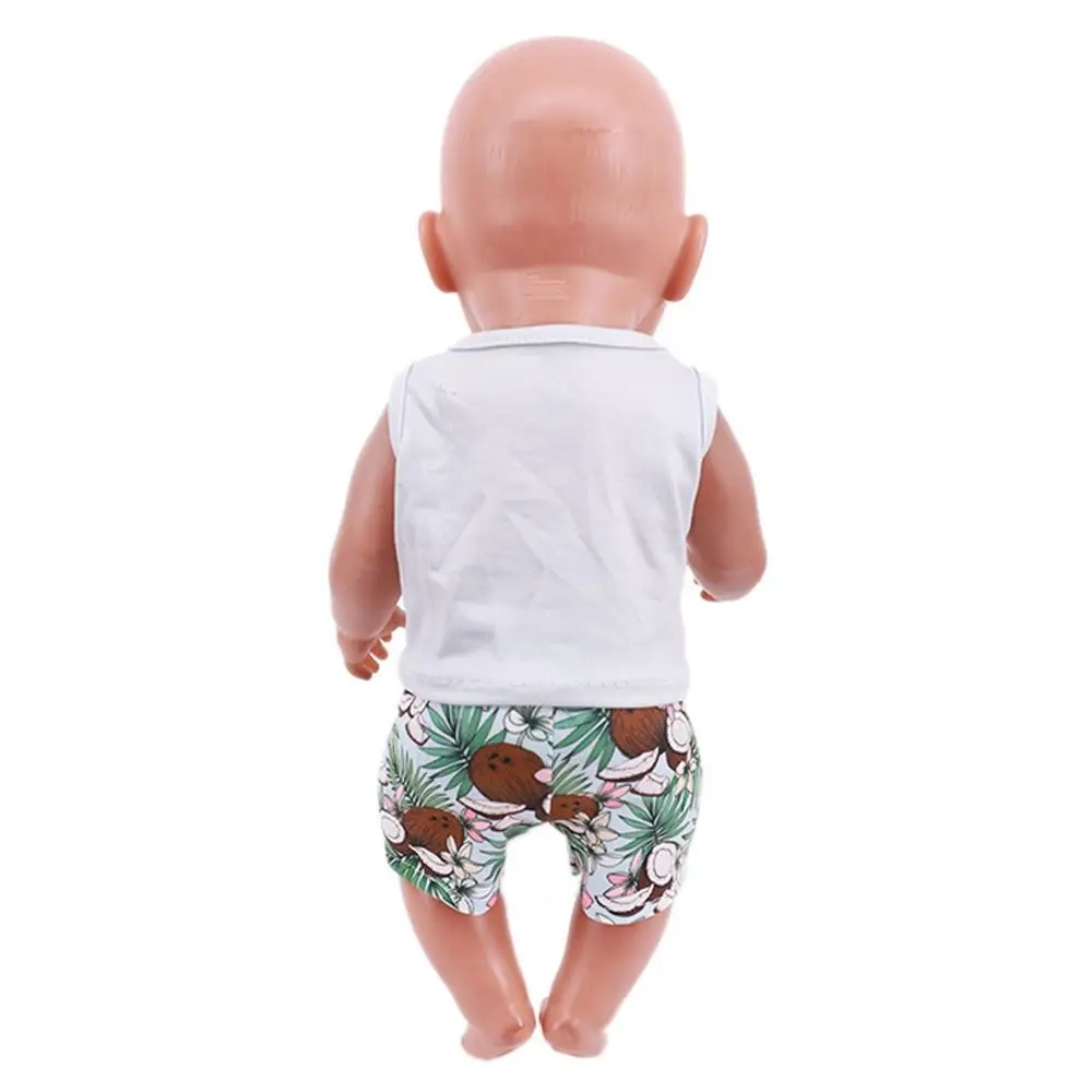 Short Sleeve Boy Doll Cloth Doll Accessory Little Boy Summer Suit 18 Inch Doll Cloth 43cm Casual Boys and Girls