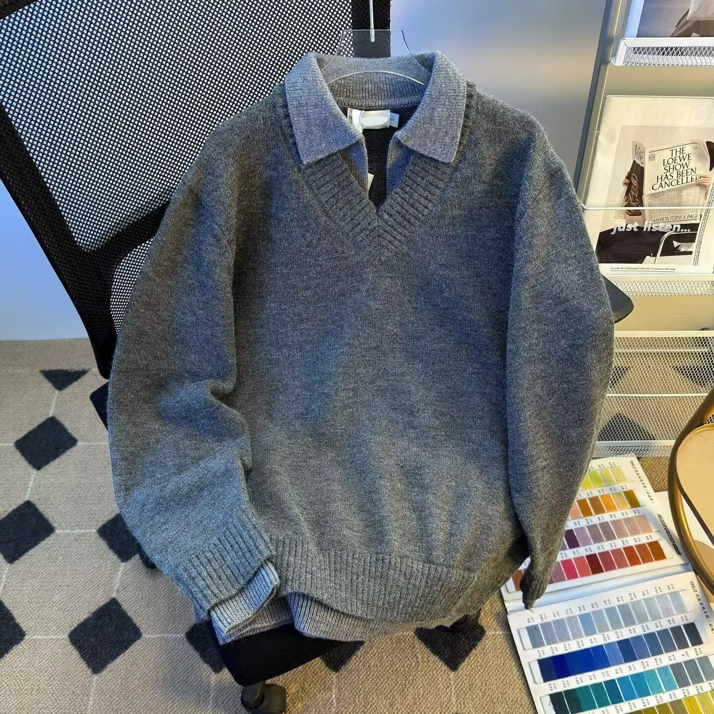 

ay Knitted Sweater with irt Collar Inner Wear Turtlene Casual Sle Loose Fit Polyester Fiber Autumn Winter Faion