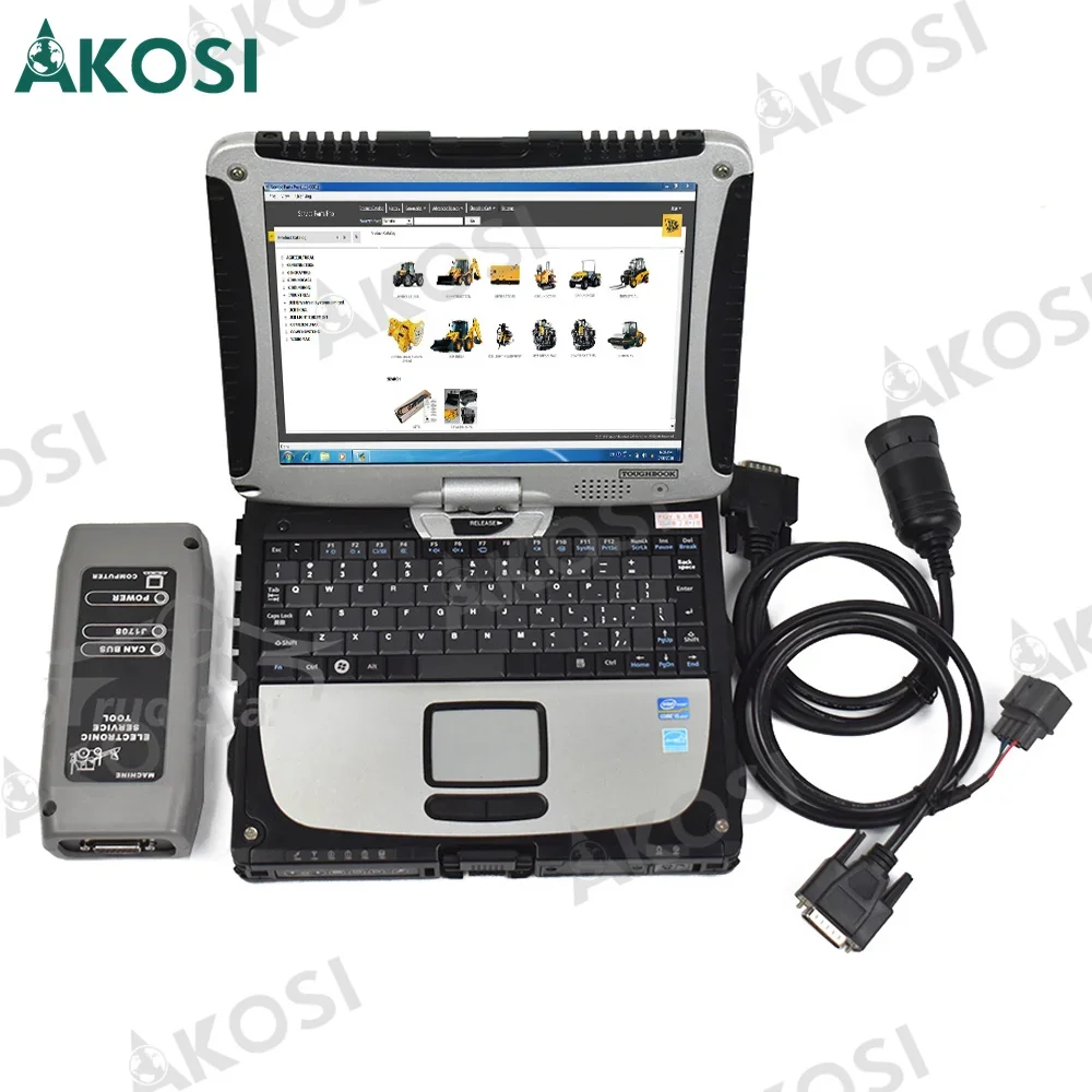 Excavator Diagnostic tool for JCB Electronic Service tool DLA JCB ServiceMaster Excavator Agricultural Diagnostic+CF19 laptop