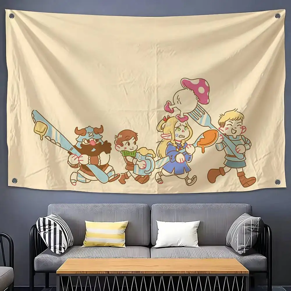 Dungeon Food Crew Flaggen, Wandbehang, Wandteppich, für den Außenbereich, Garage, Zimmer, dekorative Flagge, Hintergrunddecke