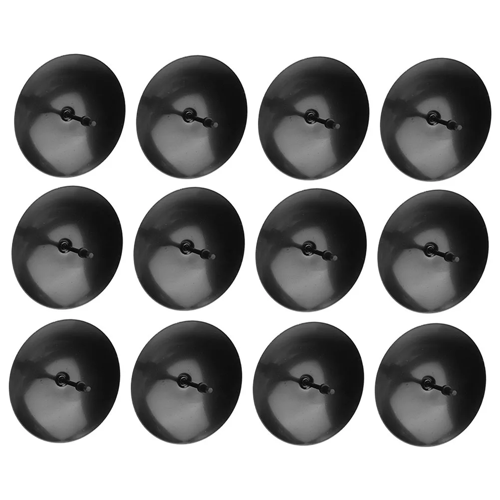 12pcs Fixators Iron Black Advent Wreath Holders Large Diameter Wax Catching Sturdy Decorative Stand For Christmas