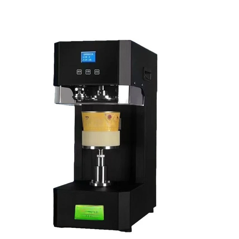 Máquina de sellado de tapa fácil de tirar y tapa fácil de rasgar, utilizada para tazón de aluminio de hojalata, vaso de PET, tubo de papel, taza de té de la leche