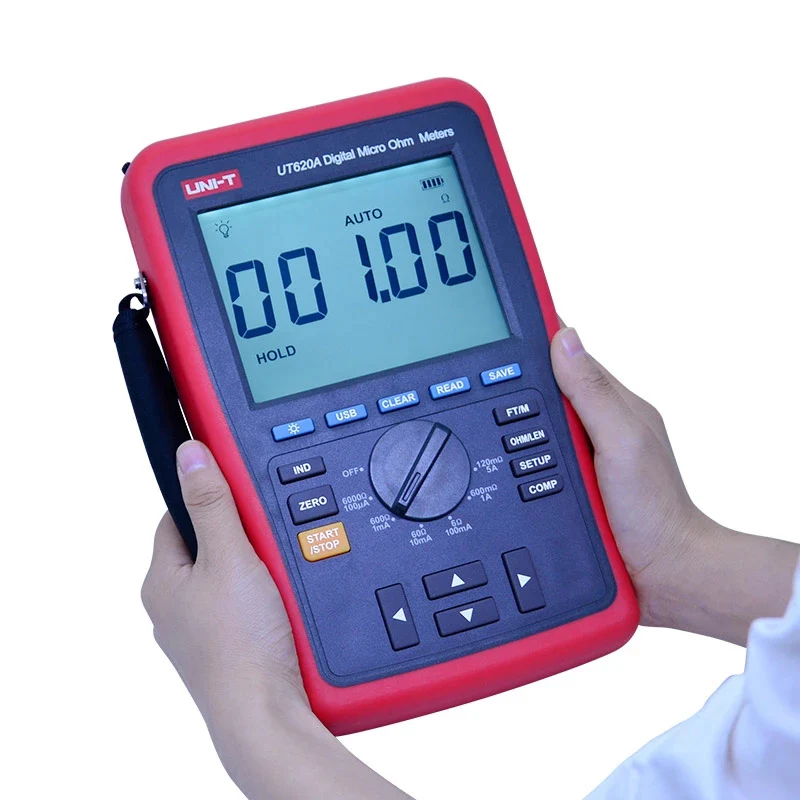 UNI-T UT620A 60000 Counts Digital Micro Ohm Meter Resistance Meter 6.0000K Ohm With High/Low Limit Alarm USB and Back Light