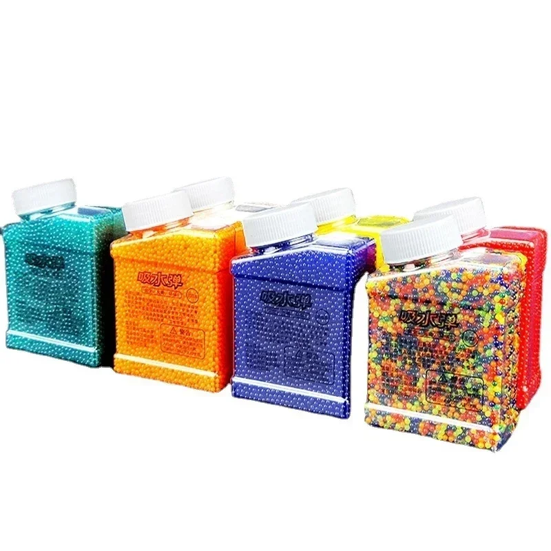 30000pcs/box 7-8mm Gel Balls Water Beads Splat Gun Refill Ammo Polymer Growing Water Balls Vase Decoration Home Decor