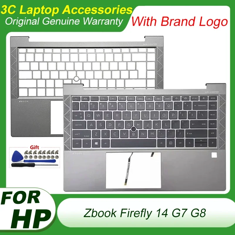 

New For HP Zbook Firefly 14 G7 G8 Laptop Palmrest Top Housing Case Upper Backlight Keyboard Case Replacement Cover Shell