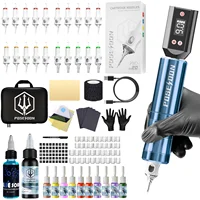 Kit de tatuaje POSEIDON V6, Kit de pluma de tatuaje de alta calidad para maquillaje permanente, máquina de tatuaje, fuente de alimentación inalámbrica para tatuaje, Kit de tatuaje