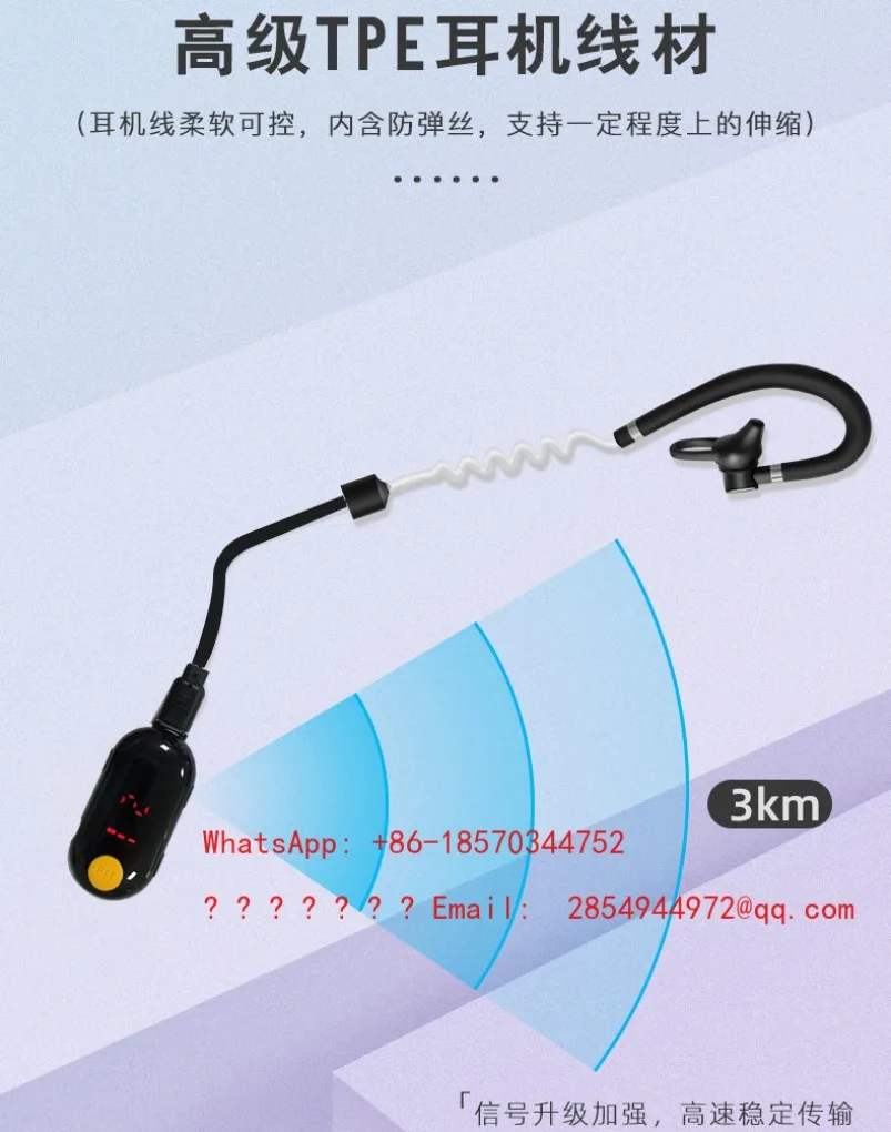 Ear-mounted Walkie-talkie Mini Wireless Walkie-talkie Small Earphones