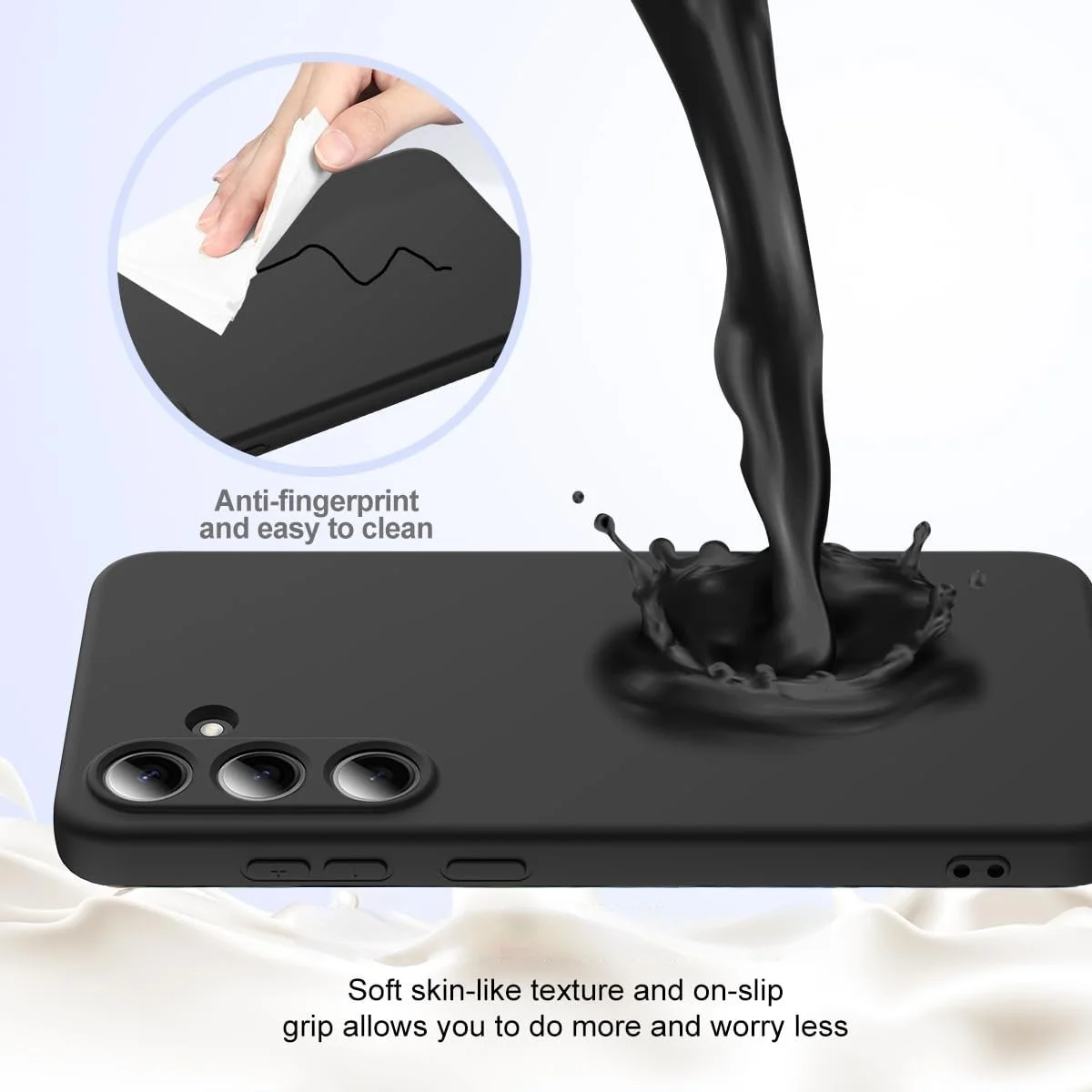 Fashion Solid Colour Shockproof Protective Liquid Silicone Phone Case For Samsung Galaxy S25FE/S25/S25+/S24FE