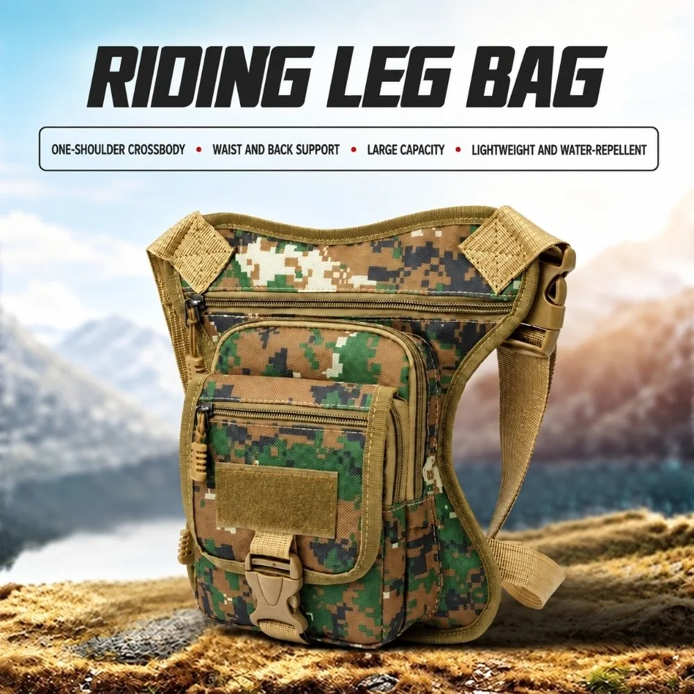 Unisex Multifunctional Motorcycle Thigh Bag Portable Drop Leg Bag Adjustable Strap Waterproof Waist Bag Motorcycle Riding