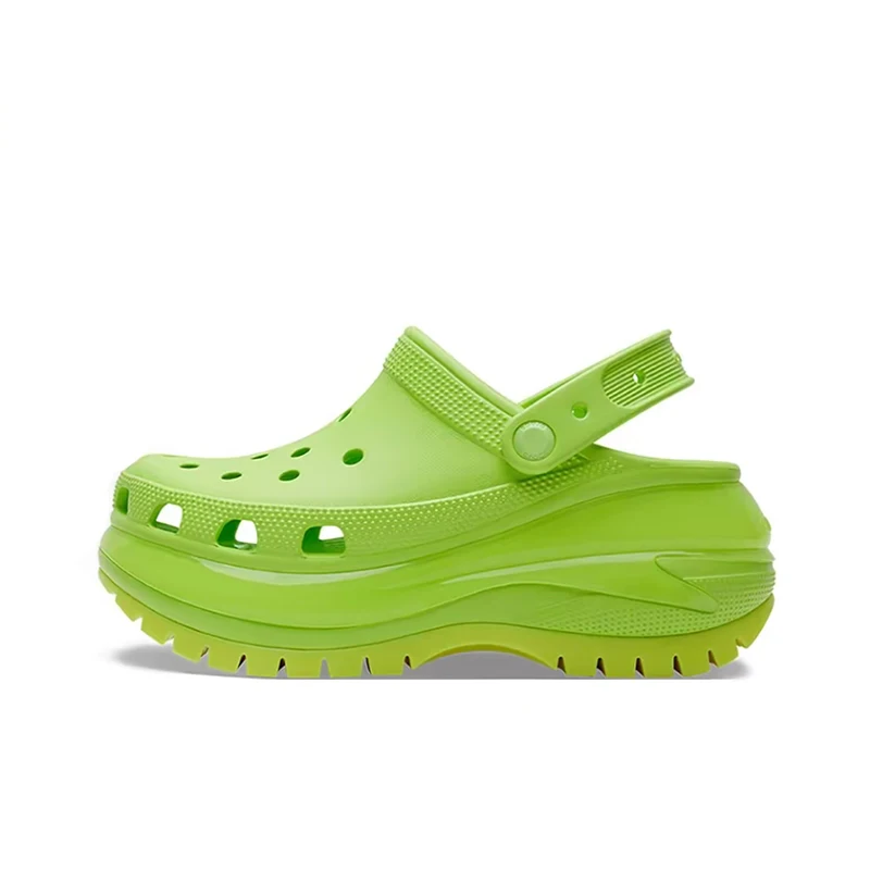 Crocs Classic Mega Crush Clog: Versatile, Trendy, Lightweight, Waterproof Slip-On Clogs for Women, Green 207988-3UH