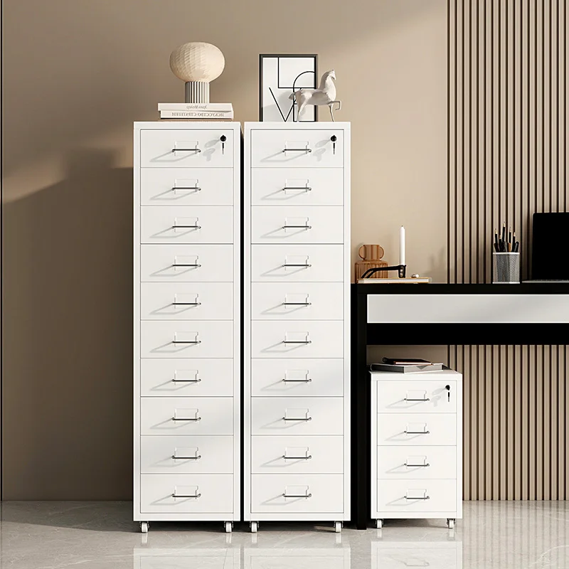 Office Filing Cabinets,Modern 8/10 Drawer Mobile Metal Vertical File Cabinet Under Desk Office Furniture For Storage-Bedroom Dr