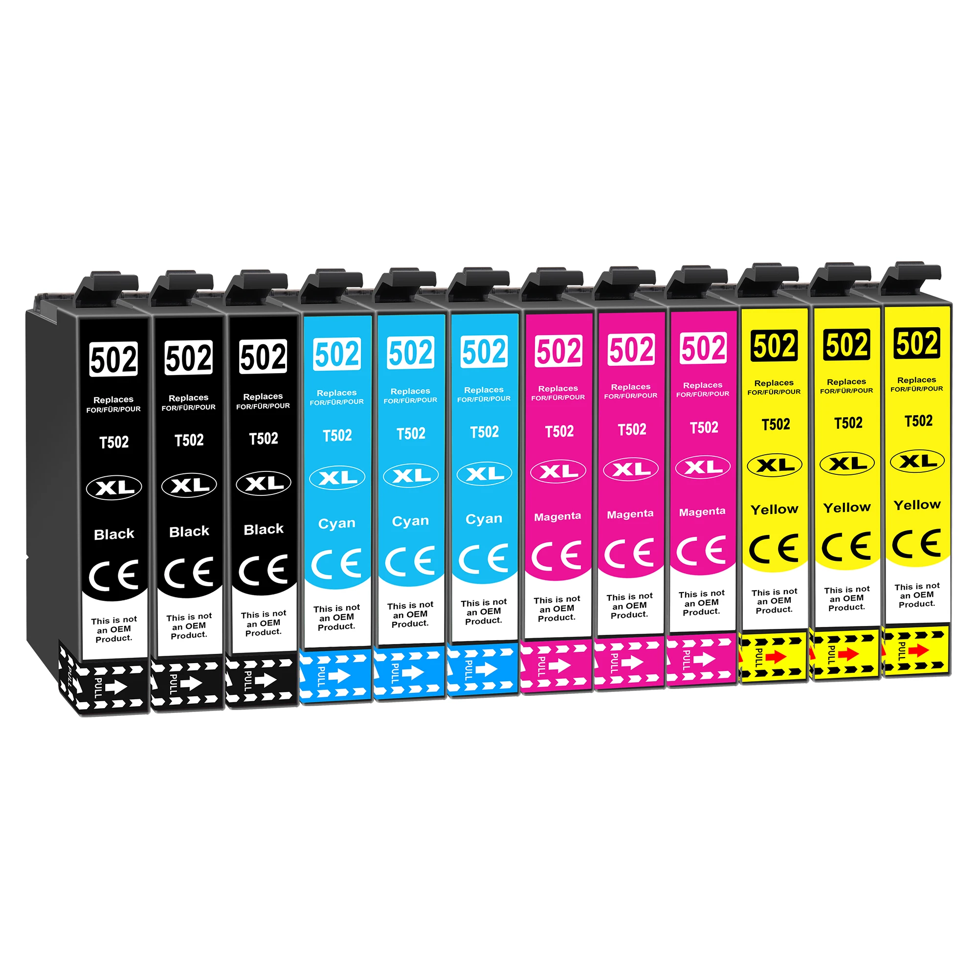 Jhaan 502XL Druckerpatronen kompatibel mit Epson Expression Home XP-5105 XP-5155 XP-5150 Workforce WF-2860 (12er-Pack)