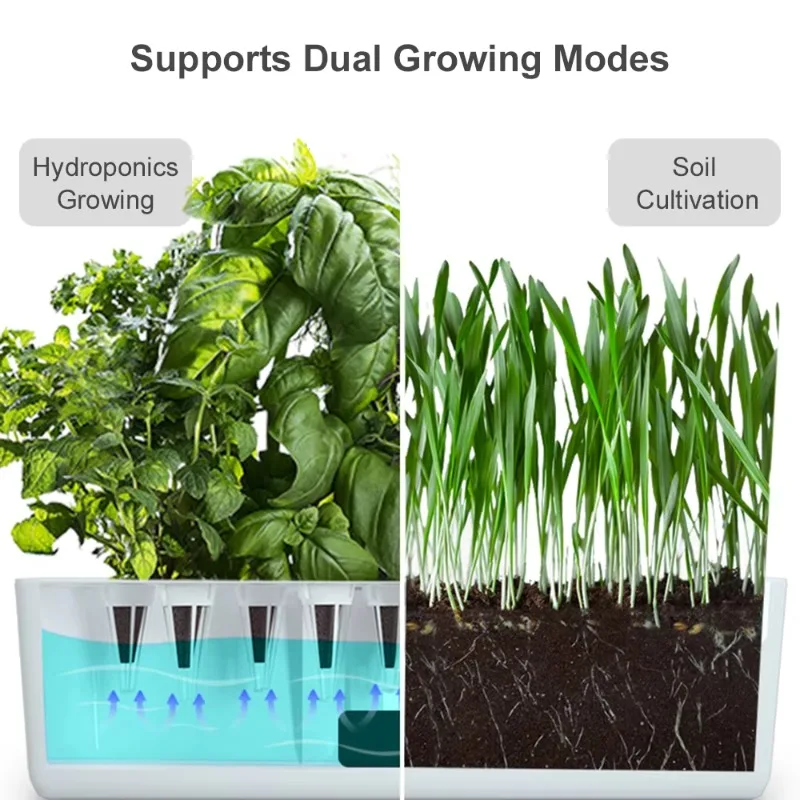 9 Pods Smart Hydroponics Growing System Indoor Garden Kit Automatic Timing Height Adjustable 15W LED Grow Lights view 5