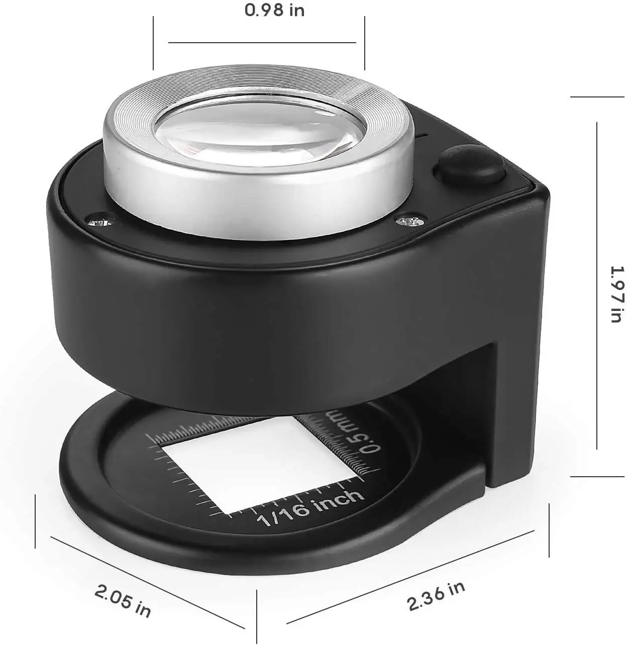 Imagem -04 - Lupa com Escala Led uv Lights 30x Coin Iluminado Jóias Lupa Suporte Dobrável de Metal Lupa Óptica para Têxteis