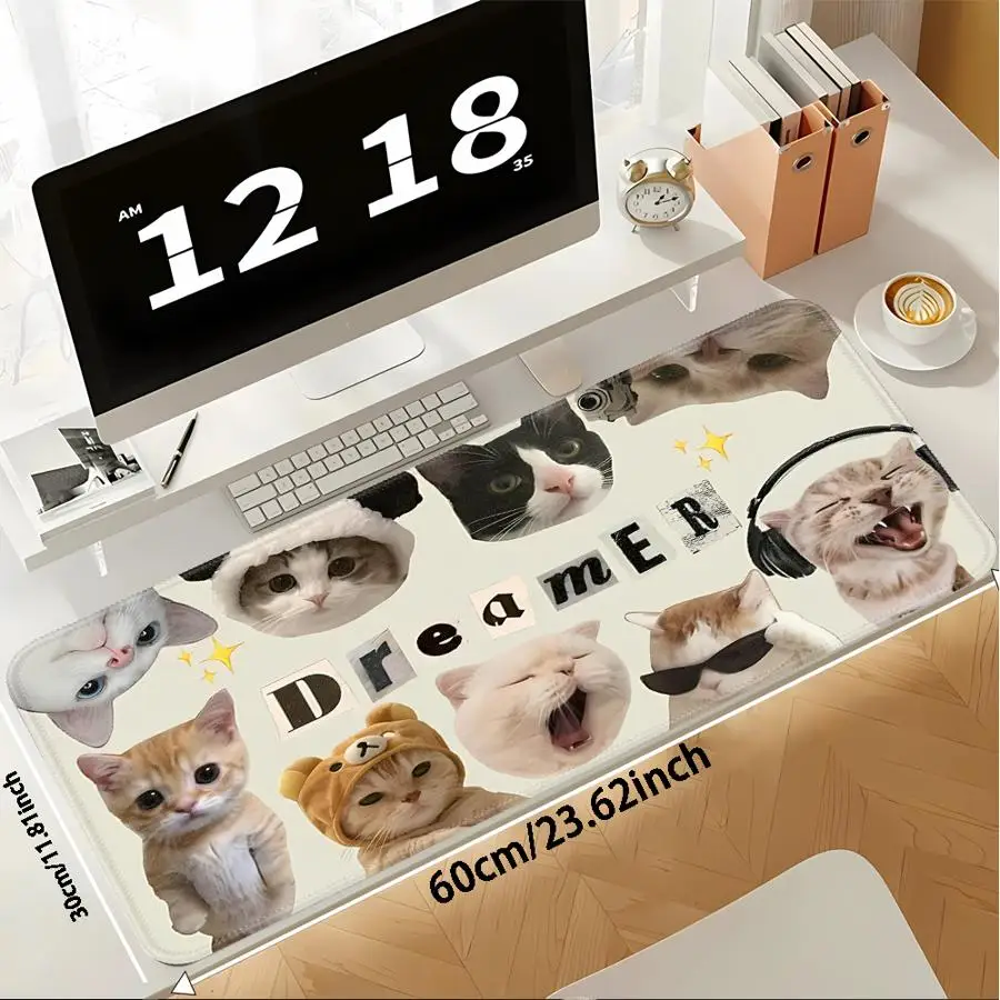 Mouse Pad office Pad Desk accessories Keyboard Mouse Pad Computer Laptop Pad Game Console Pad rubber Cute Cat