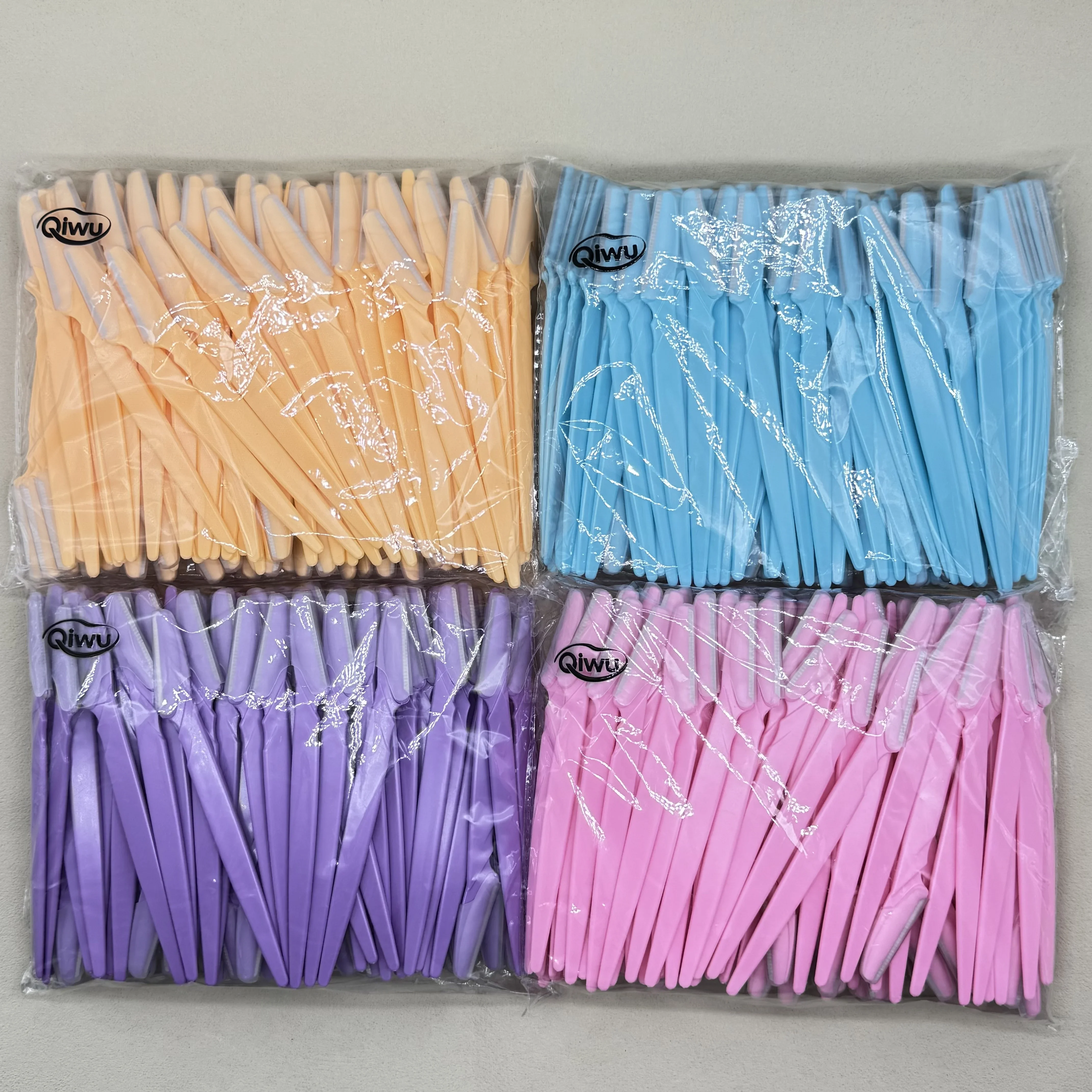 100pcs/bag  Eyebrow Trimmer Knives Portable Face Razor Hair Remover Eye Brow Trimming Shaping Epilation Hair Shaver Blades