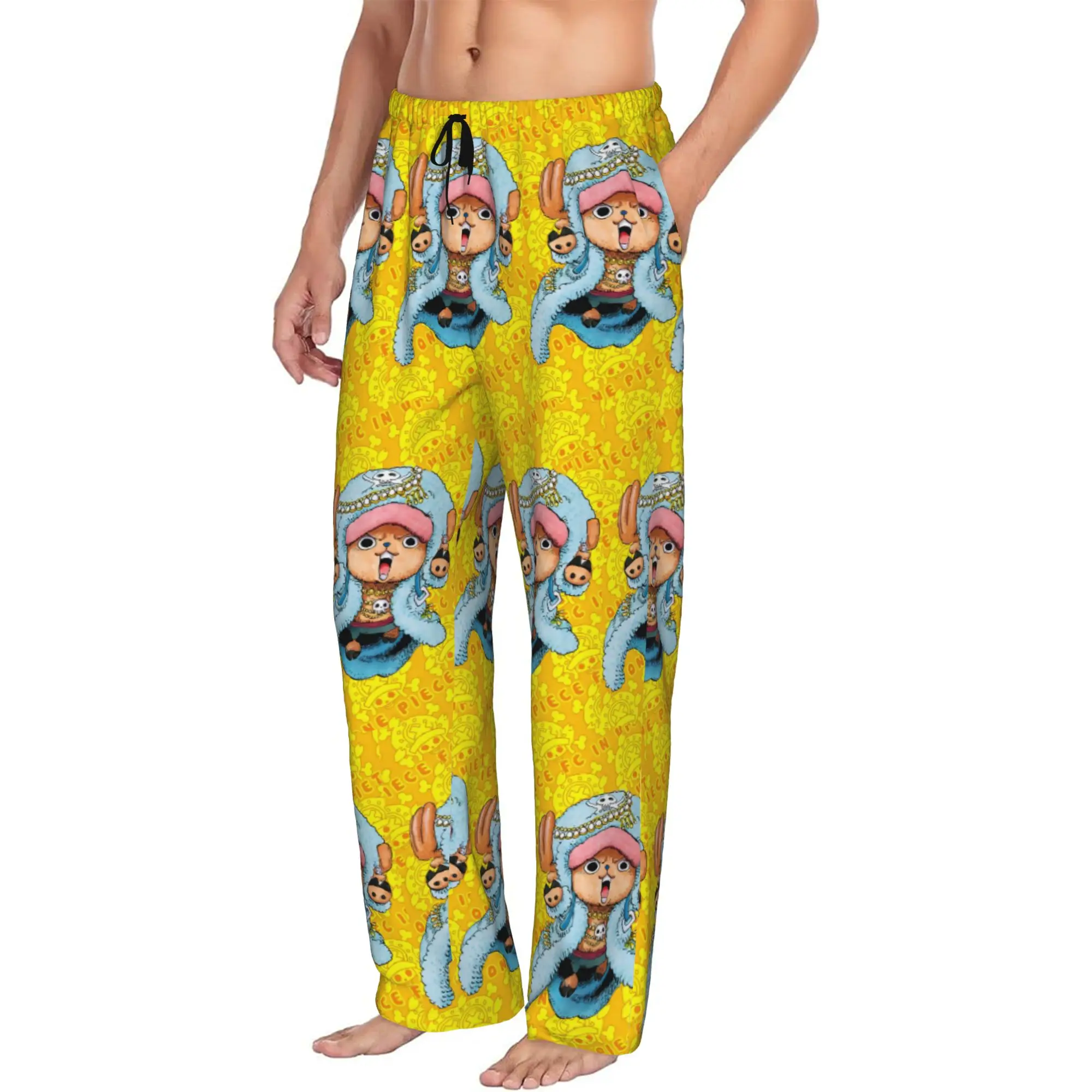 

Custom Printed Men's Chopper Mangas Comic Pajama Pants Sleepwear Sleep Lounge Bottoms with Pockets