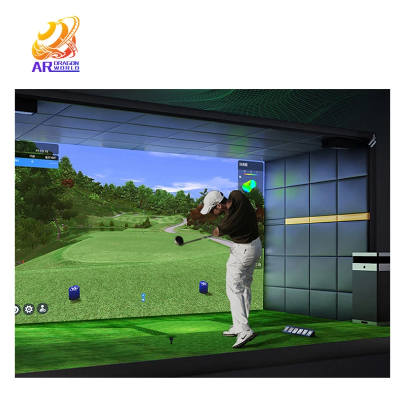 AR Golf Simulator Indoor Golf Simulator Screen Projection Virtual Golf Simulator Game Equipment For Leisure Center