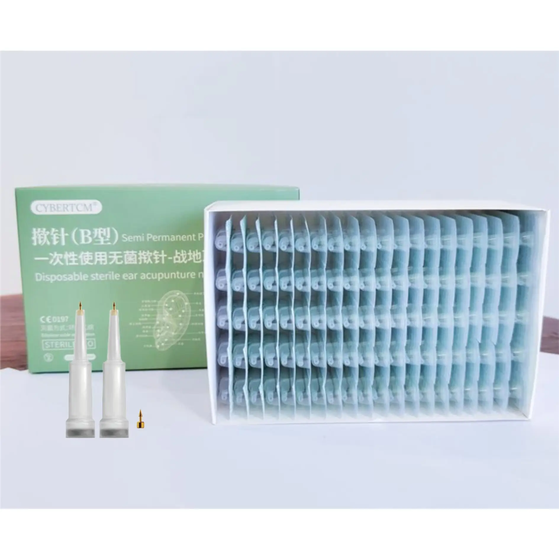 使い捨て滅菌耳鍼針　不安緩和用半永久針